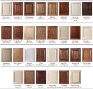 Cabinet Styles and Colors Chart